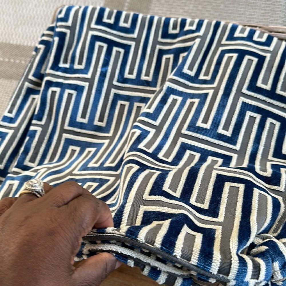 Custom Retro Pattern Pillow Covers (2) 19”x19” - Picture 6 of 6